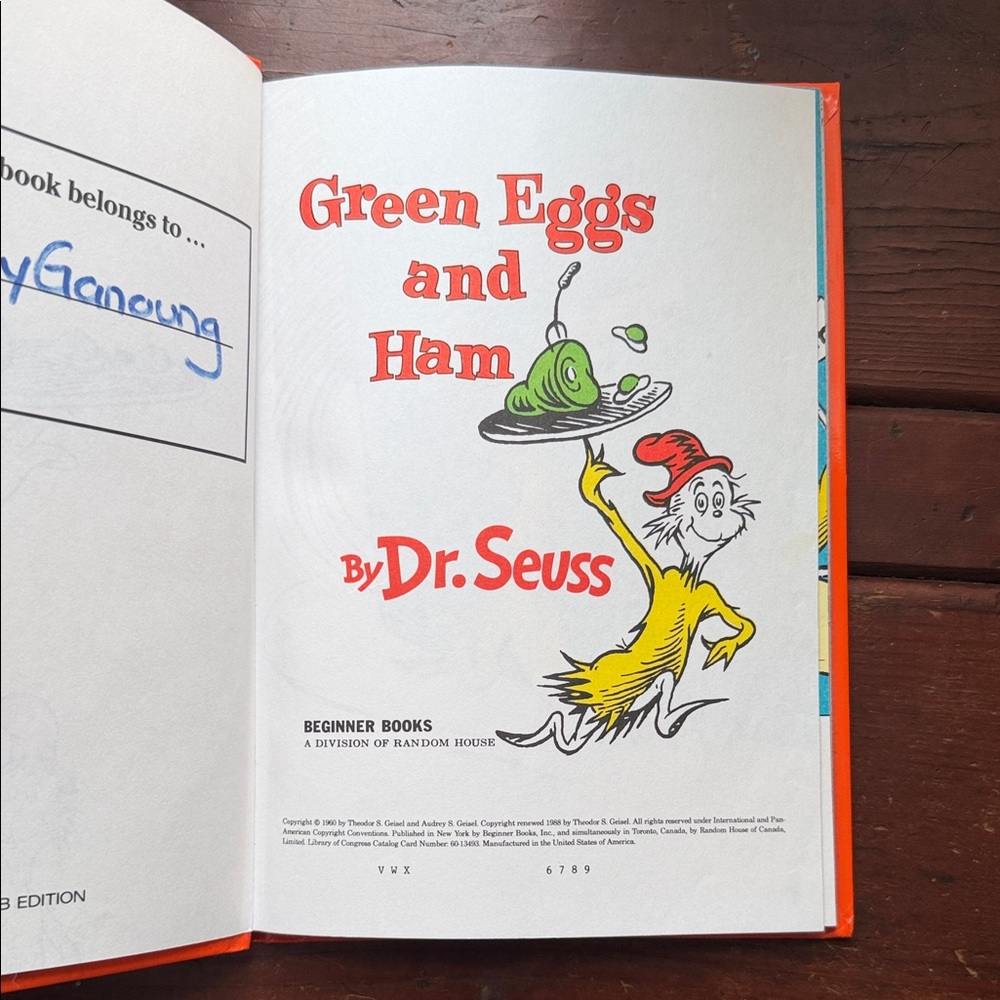 Vintage 1960 Green Eggs and Ham Book by Dr. Seuss - Picture 5 of 8